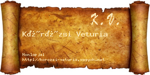 Körözsi Veturia névjegykártya